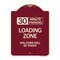 Signmission 30 Minute Parking Loading Zone Violators Will Towed Heavy-Gauge Alum Sign, 24" x 18", BU-1824-24425 A-DES-BU-1824-24425 - alternate 1